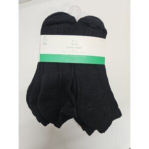 Dip Into Comfort Black Athletic King Low Cut Socks 10 Pack Mens Shoe Size 7-12